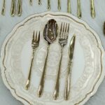 سرویس قاشق چنگال زولینگن اصل آلمان 24 نفره 120 پارچه مدل دونا طلایی براق