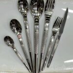 سرویس قاشق چنگال یونیک اصل آلمان 24 نفره 120 پارچه مدل هارمونی نقره ای