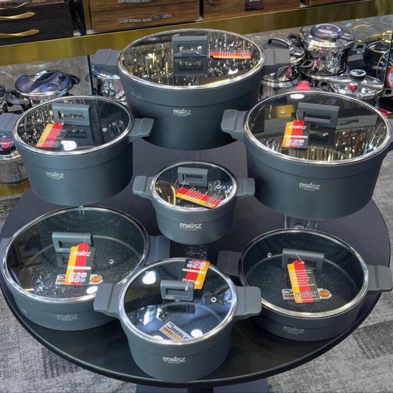 سرویس قابلمه گرانیت، چدن یا تفلون؟ ۷ نکته مخفی که فروشندهها به شما نمیگن! 3 سرویس قابلمه گرانیت، چدن یا تفلون؟