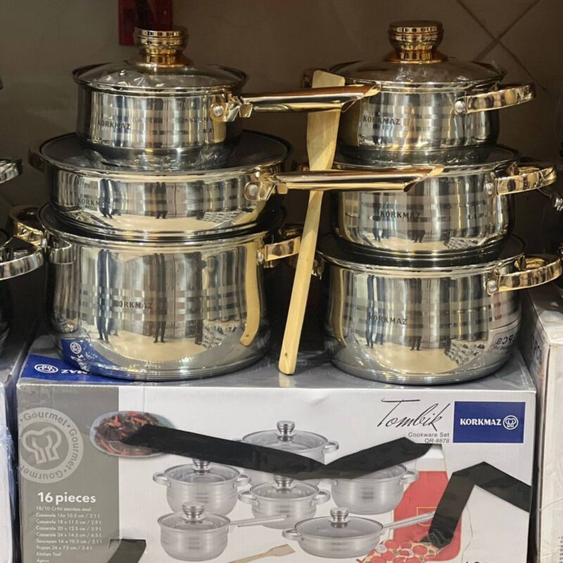 سرویس قابلمه استیل کرکماز 12 پارچه مدل Temlik