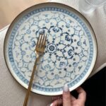 سرویس چینی غذاخوری 24 پارچه 6 نفره Desenli مدل Fresk Eskitme