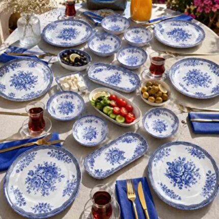 صبحانه خوری ترک ۱۴ پارچه Blue Floral-2
